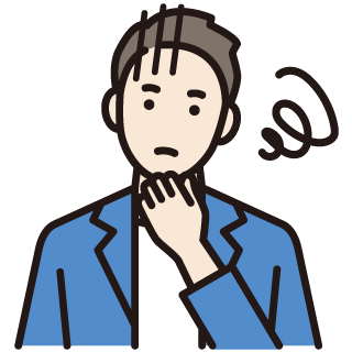 悩んでいる人物